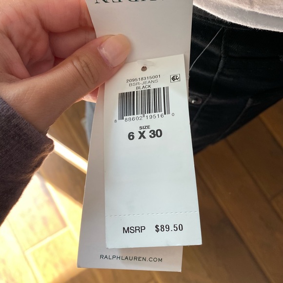 Ralph Lauren Black Boot Cut Jeans - Picture 4 of 5